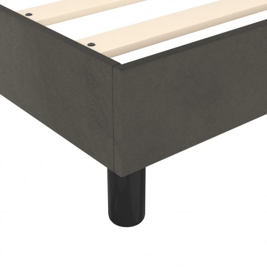 Posteľný rám boxspring s matracom tmavosivý 180x200 cm zamat