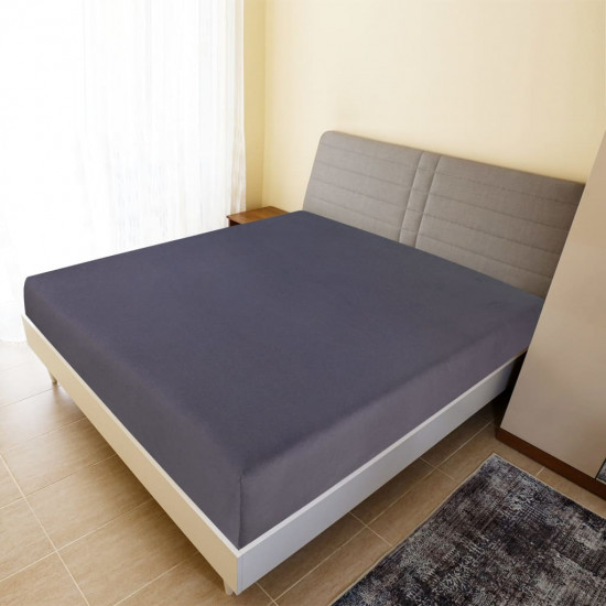 Plachty Jersey antracitové 2 ks 160x200 cm bavlna