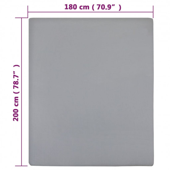 Plachta Jersey 2 ks sivé 180x200 cm bavlna
