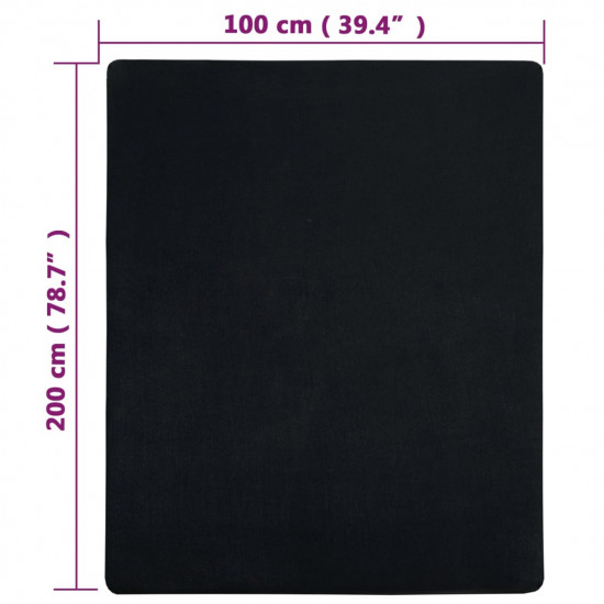 Plachta Jersey čierna 100x200 cm bavlna