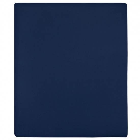 Priliehavé prestieradlo Jersey námorn. modré 140x200 cm bavlna