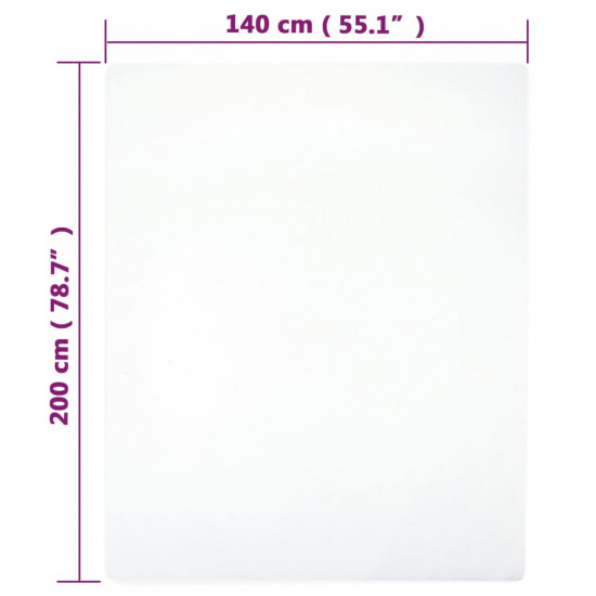 Priliehavé prestieradlo Jersey 2 ks biele 140x200 cm bavlna