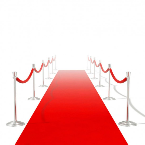 Červený koberec - 1 x 10 m, extra ťažký 400 g/m2