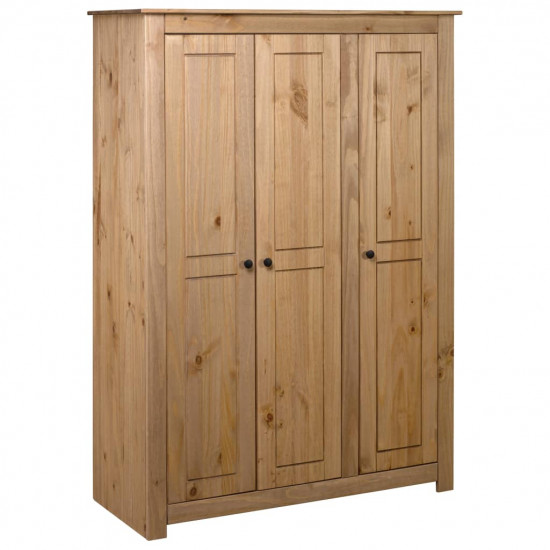 3-dverový šatník 118x50x171,5 cm borovicové drevo Panama Range
