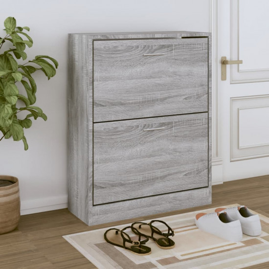 Botník Sivý dub sonoma 63x24x81 cm spracované drevo