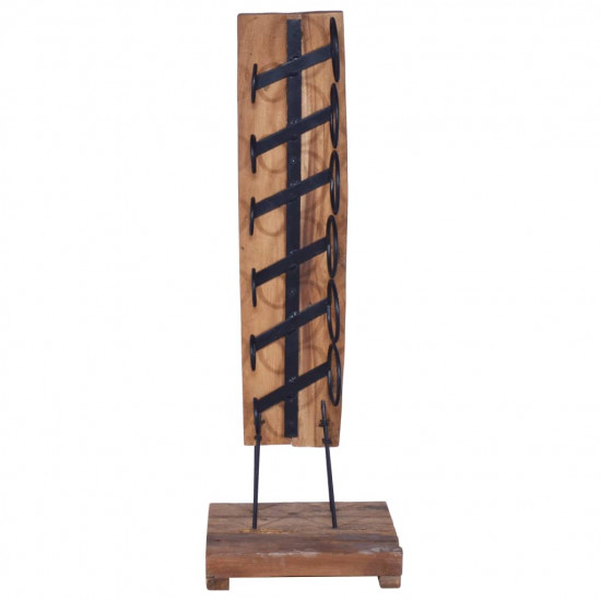Stojan na víno pre 6 fliaš 35x35x100 cm teakový masív