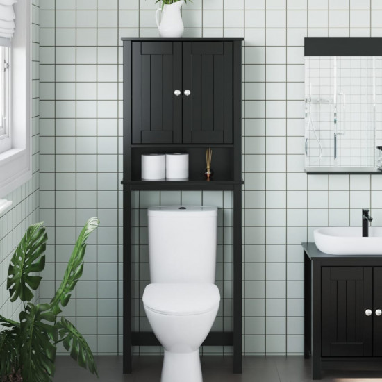 Záchodový úložný priestor BERG čierny 60x27x164,5 cm masív