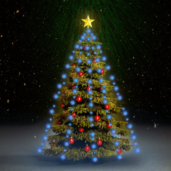Svetelná sieť na vianočný stromček 180 LED, modrá 180 cm