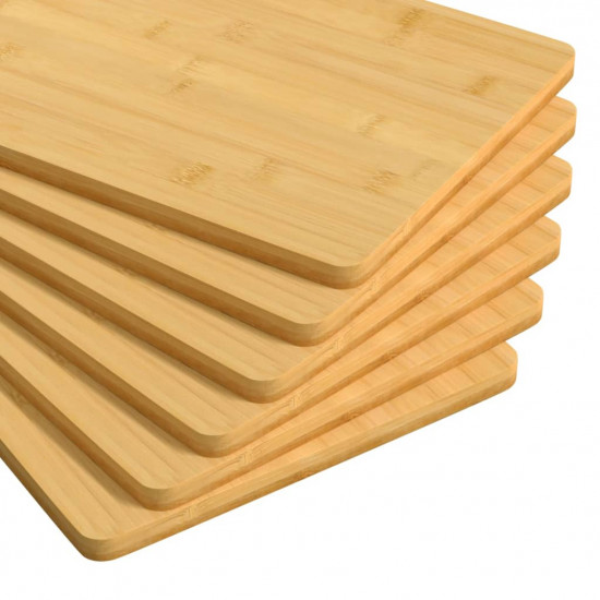 Raňajkové taniere 6 ks 22x14x0,8 cm bambus