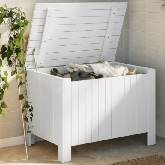 Úložný box s vekom RANA biely 80x49x54 cm borovicový masív