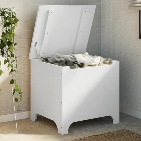Úložný box s vekom RANA biely 60x49x54 cm borovicový masív