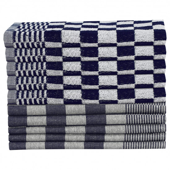 20-dielna súprava uterákov modro-biela bavlna
