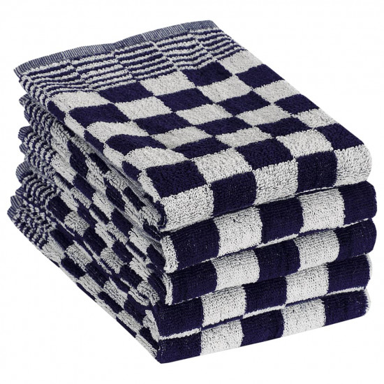 20-dielna súprava uterákov modro-biela bavlna