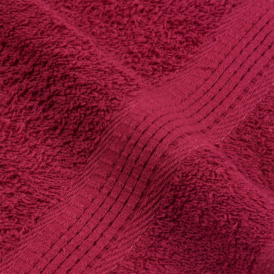 Osušky 10 ks bordová 100x150 cm 360 g/m2 100% bavlna