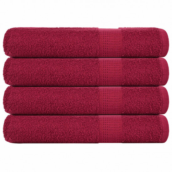 Uteráky do sauny 4 ks bordová 80x200 cm 360 g/m2 100% bavlna