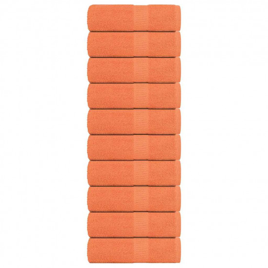 Uteráky na ruky 10 ks, oranžové 30x30 cm 360 g/m2, 100 % bavlna