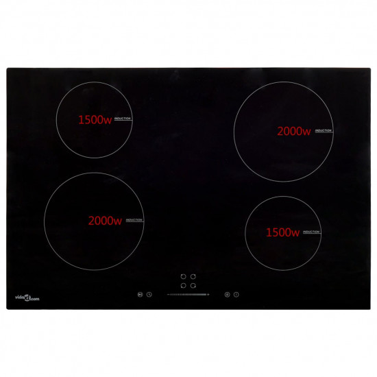 Indukčná varná doska, 4 platničky, dotyková, sklo 77 cm 7000 W