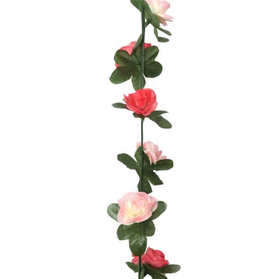 Umelé kvetinové girlandy 6 ks jarné ružové 250 cm