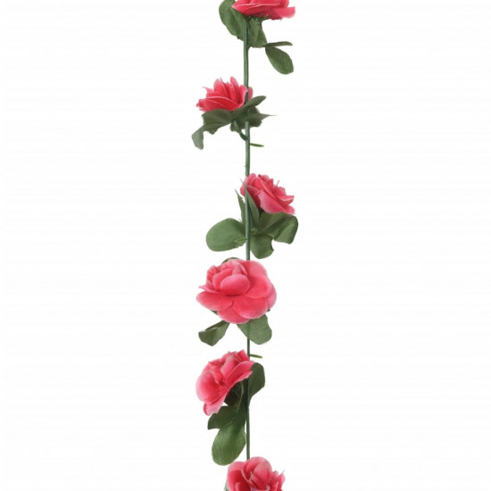 Umelé kvetinové girlandy 6 ks jarné ružovo-červené 250 cm