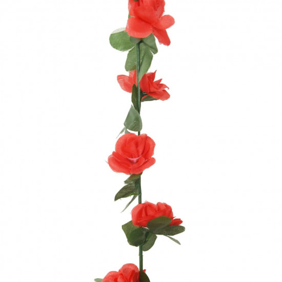 Umelé kvetinové girlandy 6 ks jarné červené 250 cm