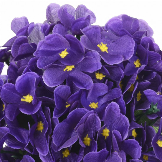 Umelé kvetinové girlandy 3 ks tmavofialové 85 cm