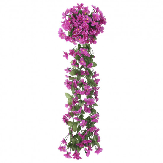 Umelé kvetinové girlandy 3 ks svetlofialové 85 cm
