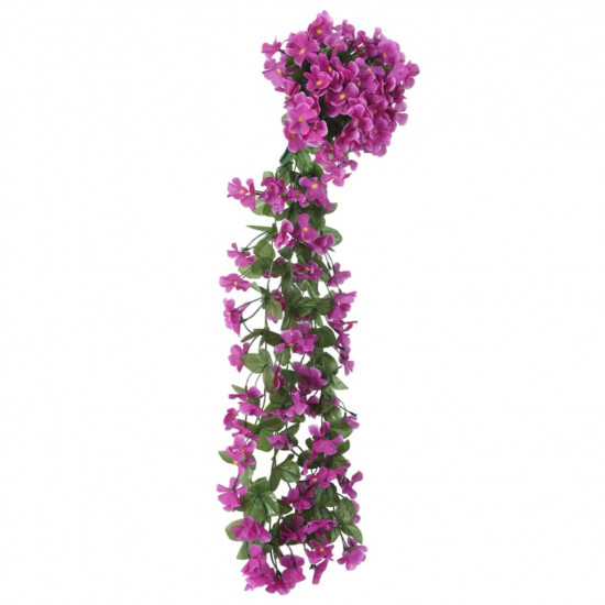 Umelé kvetinové girlandy 3 ks svetlofialové 85 cm