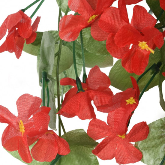 Umelé kvetinové girlandy 3 ks červené 85 cm