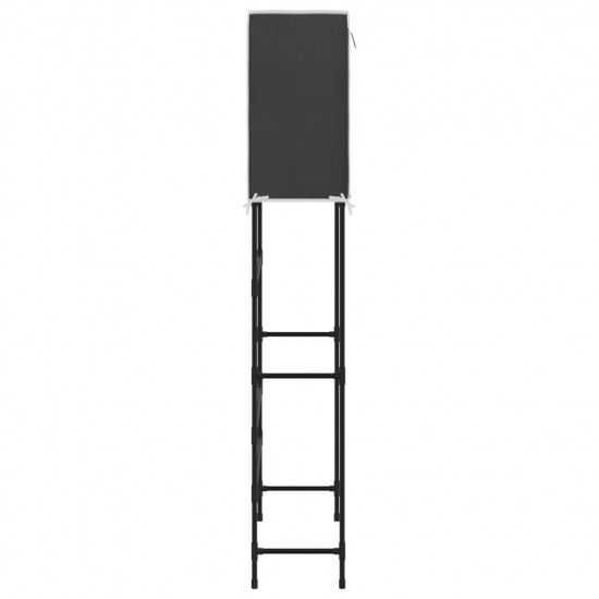 2-poschodový úložný regál nad práčku čierny 71x29,5x170,5 cm