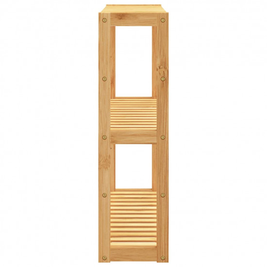 Kúpeľňová polica 3-poschodová nástenná 60x15x54 cm bambus