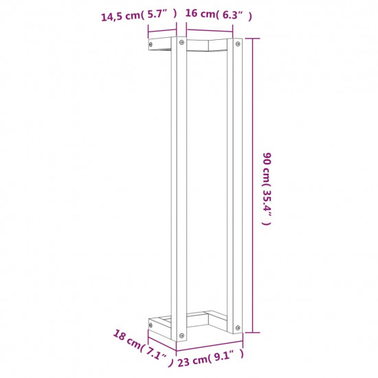 Stojan na uteráky voskovo hnedý 23x18x90 cm masívna borovica