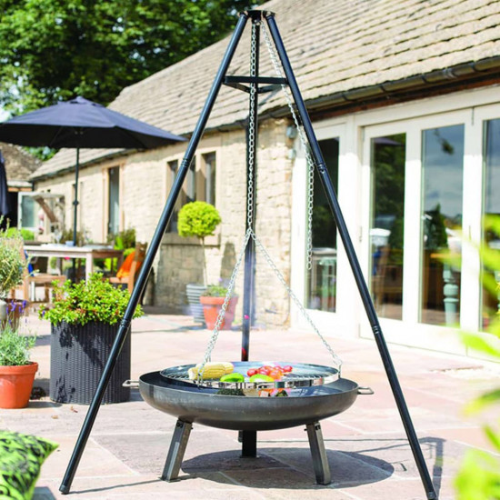 RedFire Grilovacia trojnožka, čierna 172 cm BBQ TRIPOD