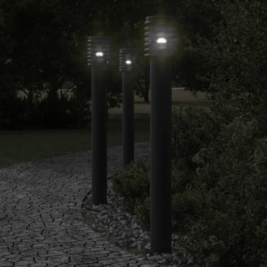 Vonkajšia stojaca lampa čierna 110 cm nehrdzavejúca oceľ