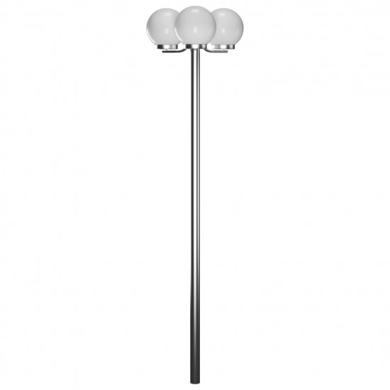 Záhradné svietidlo so stĺpikom, 3 lampy 220 cm