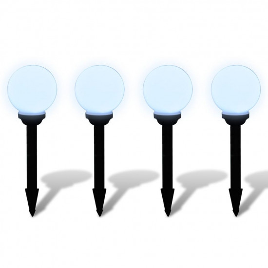 Vonkajšie osvetlenie chodníka 4 ks, LED 15 cm, s hrotom