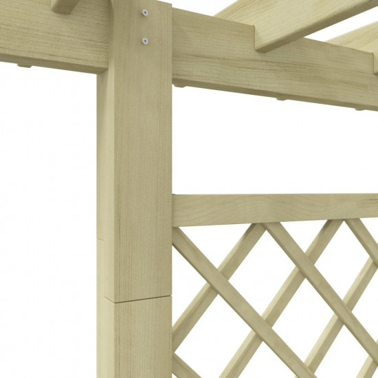 Záhradná pergola s kvetináčom 162x56x204 cm, drevo