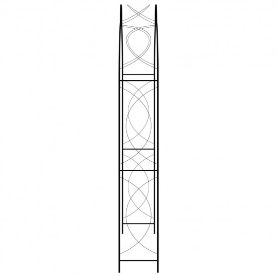 Záhradná pergola čierna 150x34x240 cm železná  