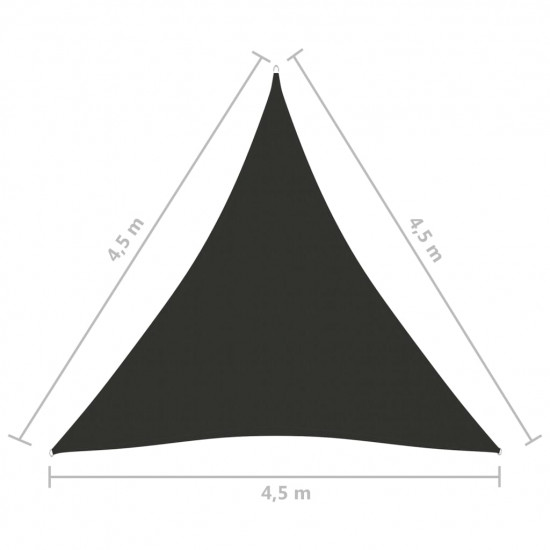 Tieniaca plachta oxfordská látka trojuholníková 4,5x4,5x4,5 m