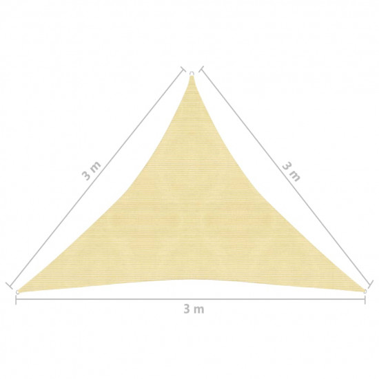 Tieniaca plachta 160 g/m², béžová 3x3x3 m, HDPE