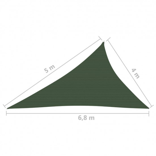 Tieniaca plachta 160 g/m² tmavozelená 4x5x6,8 m HDPE