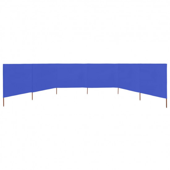 6-panelová zábrana proti vetru látková 800x120 cm azúrovo-modrá