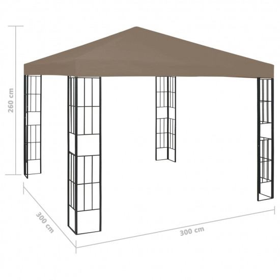 Altánok 3x3 m, sivohnedý