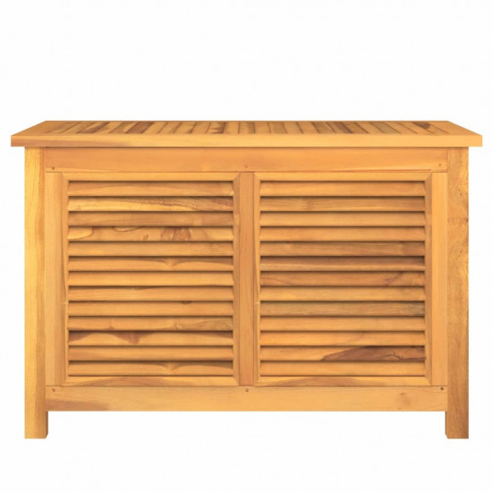 Záhradný úložný box s vreckom 90x50x58 cm masívny teak