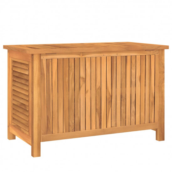 Záhradný úložný box s vreckom 90x50x58 cm masívny teak