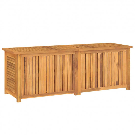 Záhradný úložný box s vreckom 150x50x53 cm masívny teak