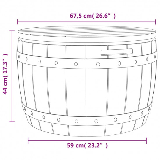 3-v-1 záhradný úložný box bledohnedý polypropylén