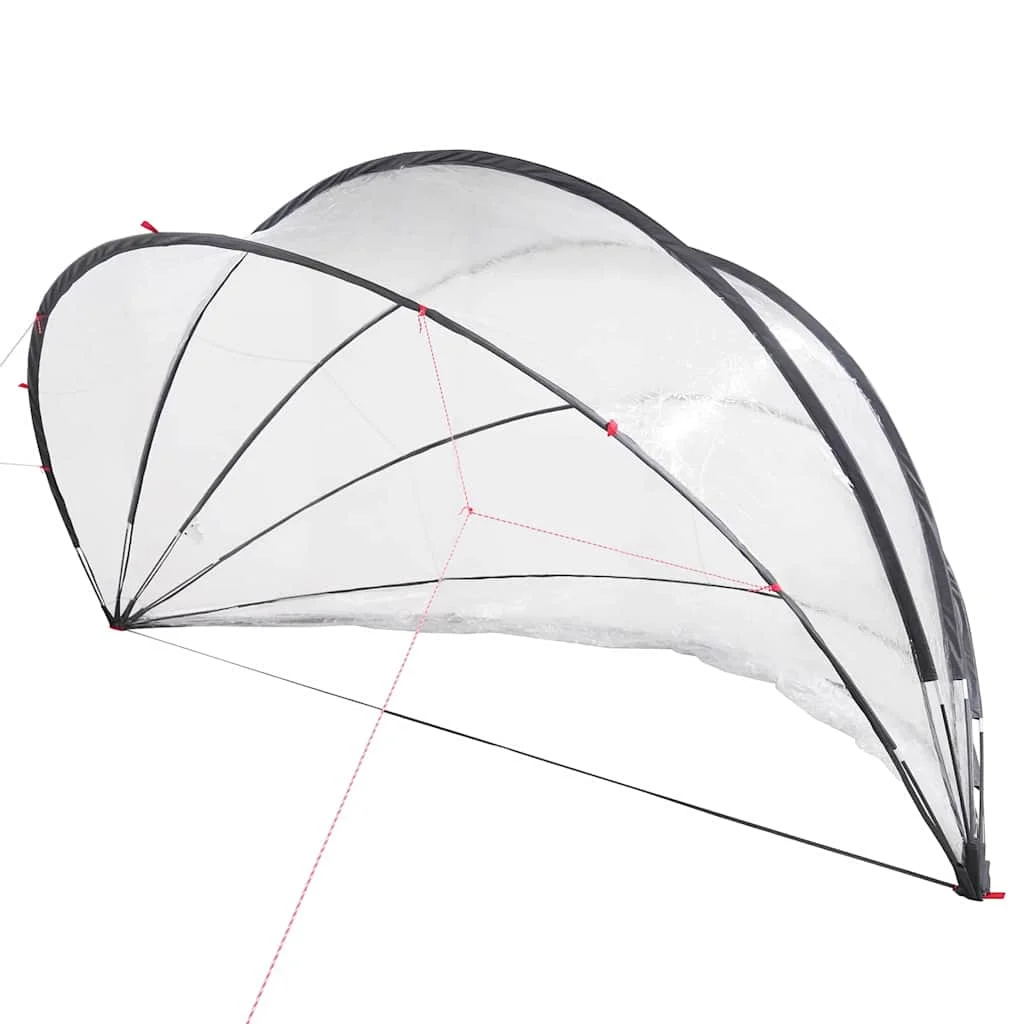 Bazénový kopulovitý stan Priehľadná 430 x 430 x 210 cm PVC