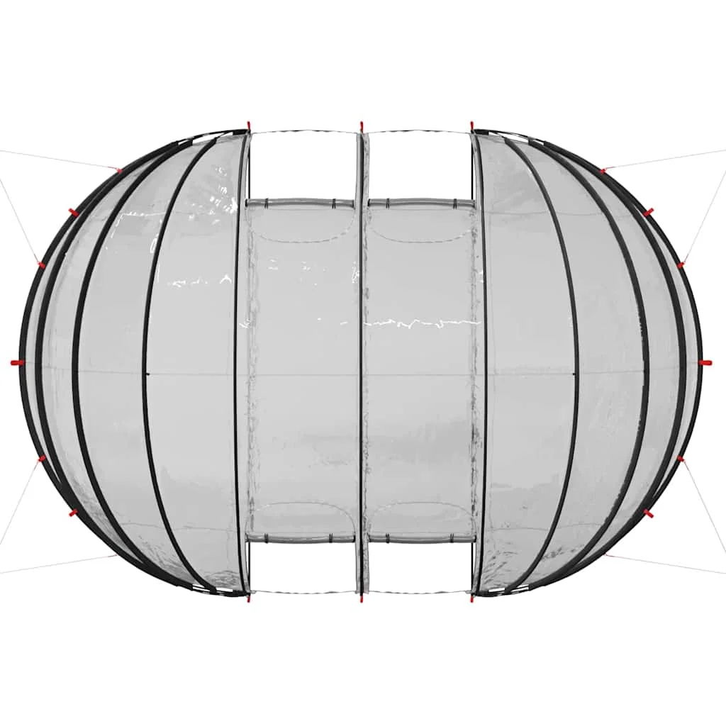 Dómový stan na bazén Priehľadná 640 x 432 x 205 cm PVC