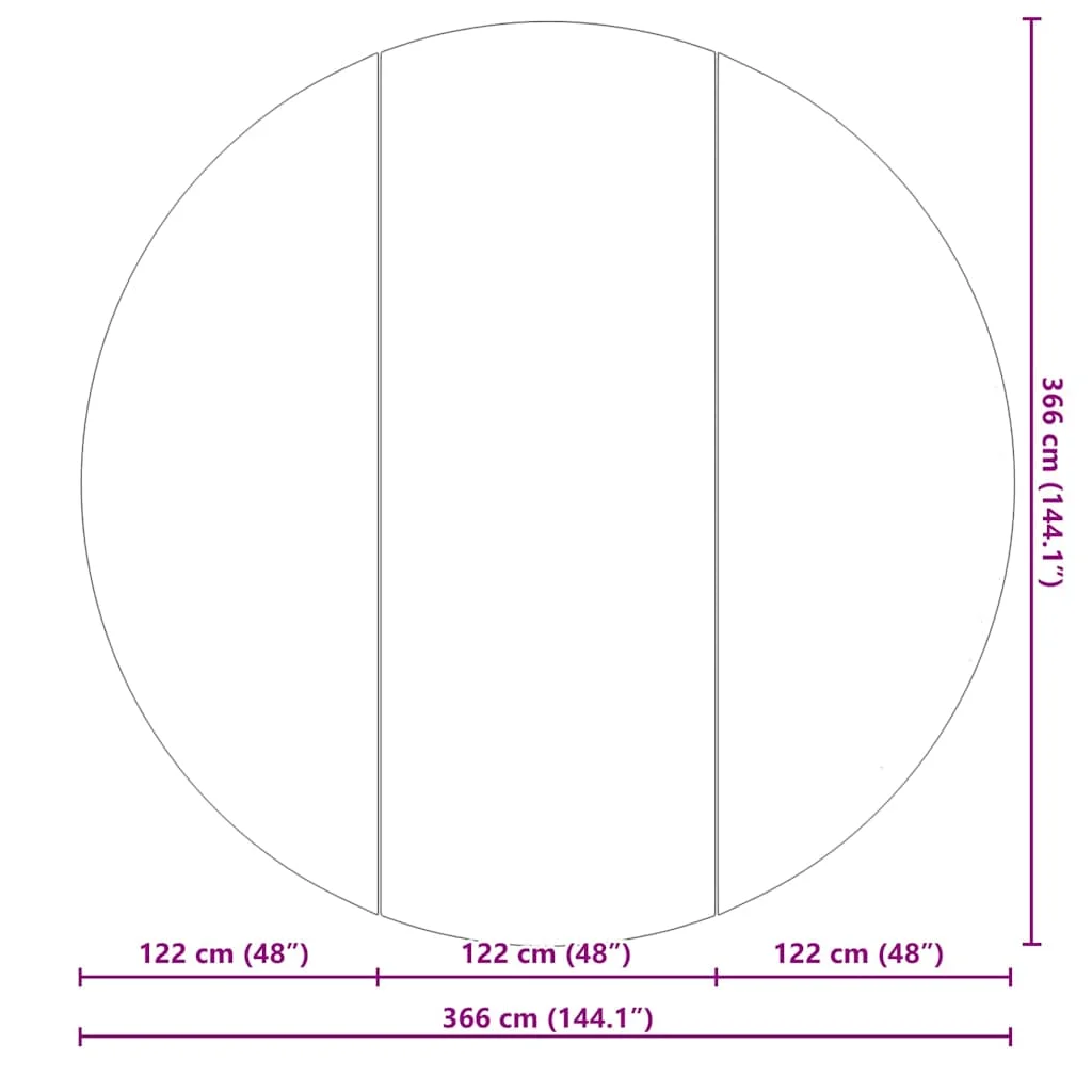 Podložka pod bazén Čierna Ø 366 cm Polyesterový geotextil
