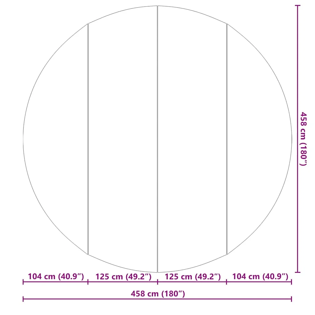 Podložka pod bazén Čierna Ø 458 cm Polyesterový geotextil